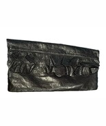 Hobo International Womens Leather Ruffle Accented Fold Snap Closure Clut... - $43.56