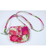 VERA BRADLEY HELLO DAHLIA PINK FLORAL CROSSBODY SHOULDER BAG PURSE - $15.83