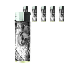 Cute Sloth Images D9 Lighters Set of 5 Electronic Refillable Butane  - $15.79