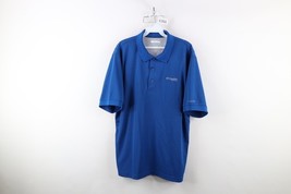 Columbia PFG Mens Large Spell Out Performance Fishing Gear Knit Polo Shi... - $29.65
