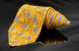 Robert Talbott Best of Class Mens Yellow Hand Sewn Imported Silk Tie 60” - £19.09 GBP