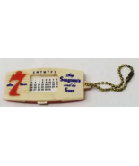 Say Seagram&#39;s and Be Sure Keychain Bottle Opener Calendar 1970s - $12.30