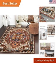 Low Pile 3&#39;x5&#39; Vintage Oriental Rug - Non-Slip, Durable, and Stylish Decor - $1,092.89 MXN