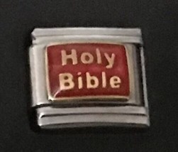 Holy Bible Italian Charm Enamel Link K23 - £10.57 GBP