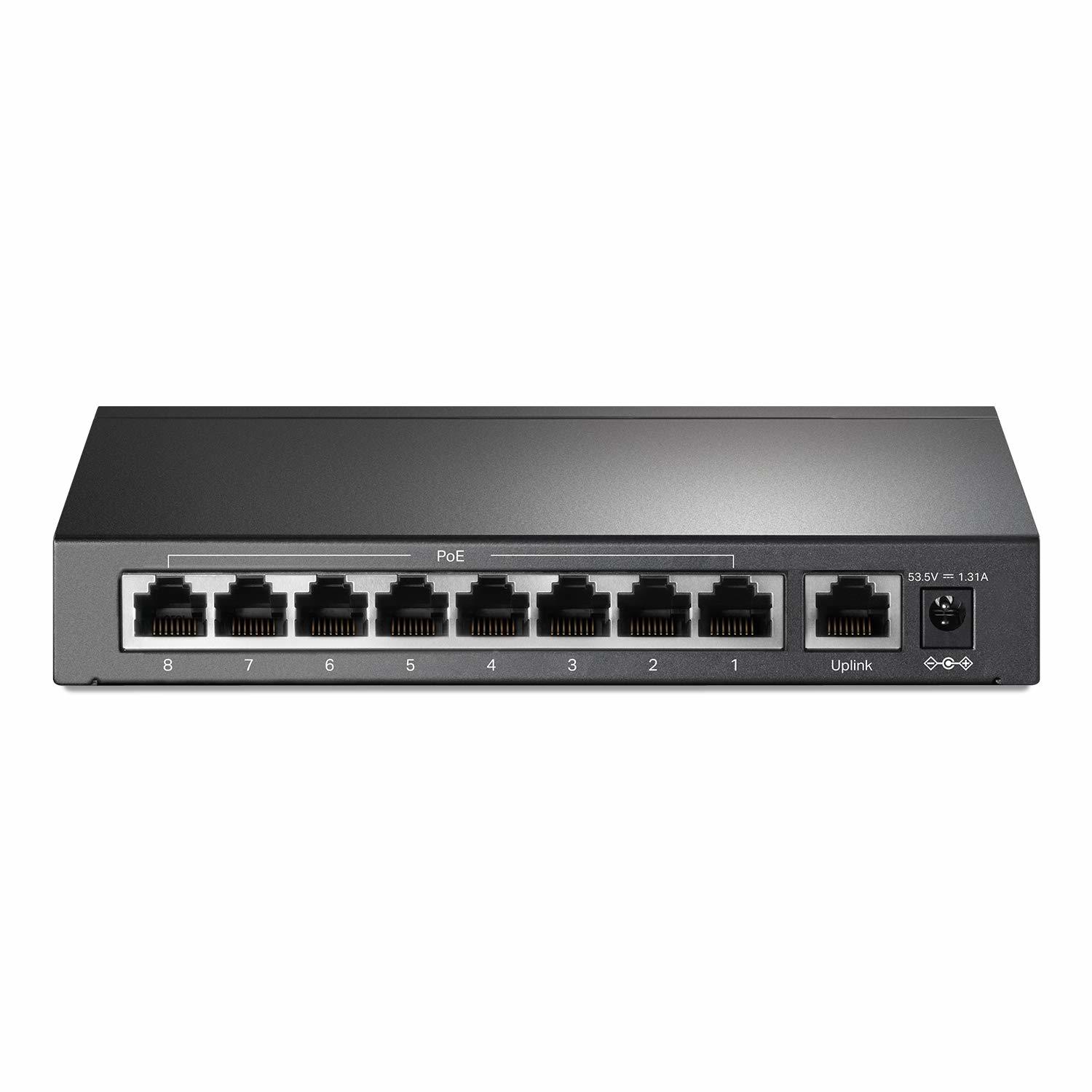 Primary image for TP-Link 9 Port Fast Ethernet 10/100Mbps PoE Switch | 8 PoE+ Ports @65W | Sturdy 