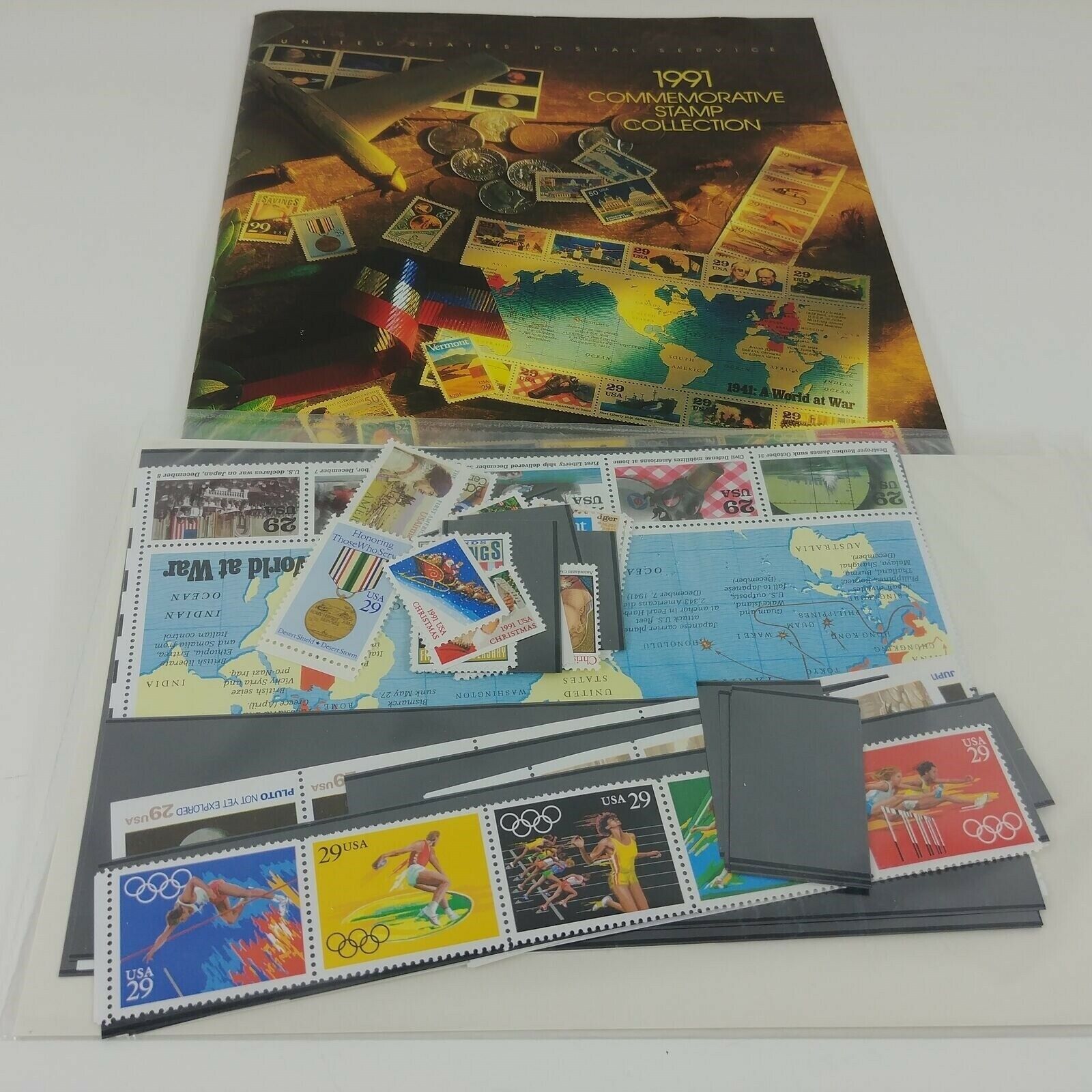 1991 US Commemorative MINT Stamps Sealed and Souvenir Stamp Album - $79.21