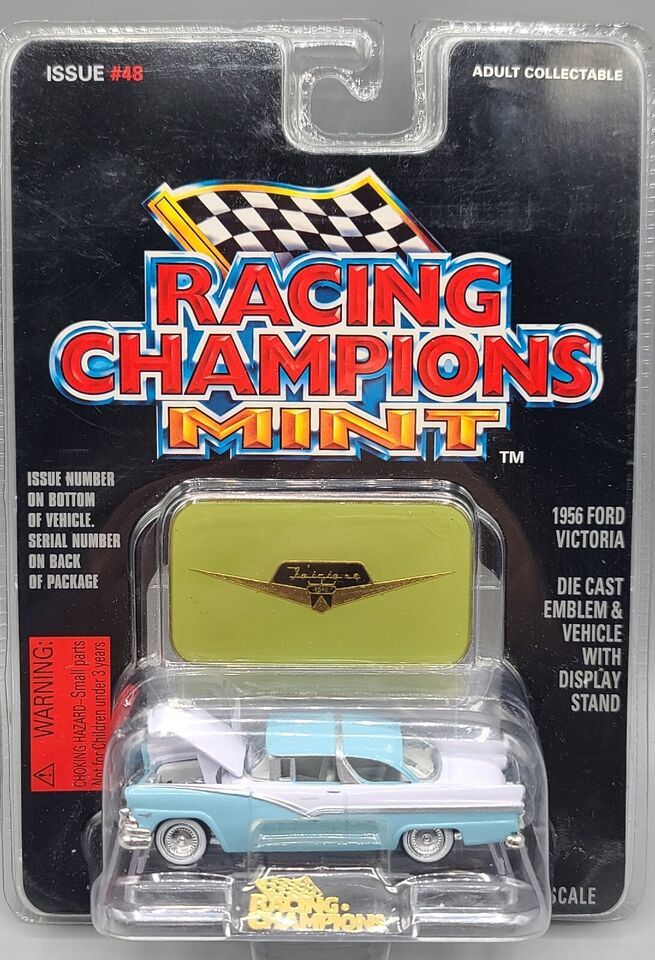 Racing Champions Mint 1956 Ford Blue Victoria 1:60 Scale Diecast, Issue #48 - £9.53 GBP