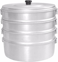 Aluminium Momos Steamer 8&quot; Water Capacity 2.3 L Dumpling Steamer 4 Tier ... - £49.57 GBP