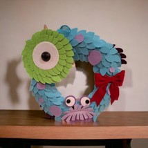 Disney Parks Pixar Monsters, Inc. 16” Christmas Holiday Wreath Mike Sully NWT - £29.95 GBP