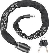 Bike Chain Lock, Heavy Duty Anti-Theft, 3 Ft Long, 5Mm Thick, Grill By Rockbros. - £35.83 GBP