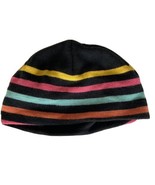 Target Colorful Striped Black Knit Cap  - £4.04 GBP