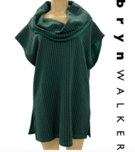 Bryn Walker Pike Poncho Tunic Inlet Green Black Houndstooth Sz XS NWT $184 - £25.16 GBP