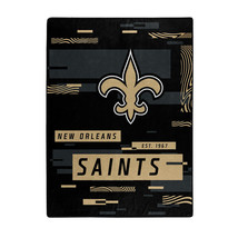 New Orleans Saints Blanket 60x80 Raschel Digitize Design - $109.99