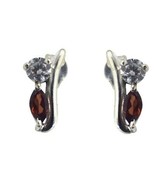 resplendent Garnet 925 Sterling Silver Red genuine jewelry CA gift - $17.29