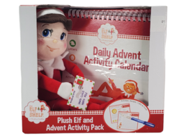 Plush Elf on the Shelf Advent Activity Pack Writing Recipes Activities C... - £18.95 GBP