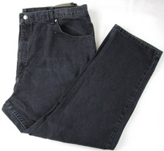 Pre-Owned Wrangler Men&#39;s Black Straight Leg Jeans, 42x30, Great Condition! - $11.99