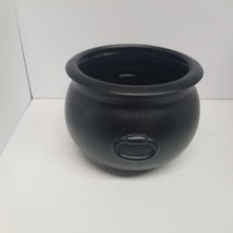 Vtg Union Products 10&quot; Black Witches Cauldron Blow Mold Candy Dish, Halloween  - £21.07 GBP