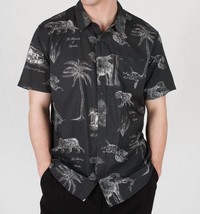 Rvca tropic winds short sleeve wove shirt in Black - size M - £44.61 GBP