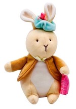 Eden My First Benjamin Bunny Plush Rabbit Beatrix Potter Handkerchief Green Hat - $14.01