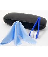 Hard Clam Shell Eyeglasses Glasses Black Case w/ Blue Cleaning Cloth & B... - €6,85 EUR Hard Clam Shell Eyeglasses Glasses Black Case w/ Blue Cleaning Cloth & B... - €6,85 EUR