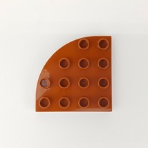 Lego Duplo Round Corner 4 x 4 Base Plate Dark Orange 98218 Brick Blocks Brown - £2.40 GBP