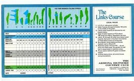 Arizona Biltmore Country Club Golf Score Card Phoenix Arizona 1981 - $21.78