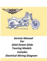 2010 Harley Davidson Street Glide Touring Models Service Manual - £20.26 GBP