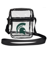 Michigan State Spartans Stadium Friendly Clear Carryall Crossbody Bag W/... - £25.88 GBP