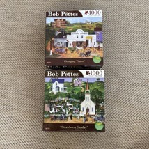 Bob Pettes 1000 pc Puzzles Changing Times &amp; Strawberry Sunday - £12.10 GBP