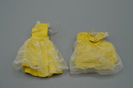 Skipper Flower Girl #1904 Doll Clothing 1963 VTG Mattel Yellow Dress Whi... - $33.68