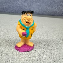 Fred Flintstone with Remote 2.25&quot; PVC Figurine 1991 Hanna-Barber Cake Toper - $7.91