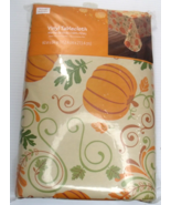 Vinyl Flannel Back Rectangle Thanksgiving/Fall Tablecloth 60 in X 84 in New - $12.95