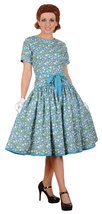 1960s Dress- Blue or Pink- Sold Separately (Large, Blue Floral Print) - £39.19 GBP