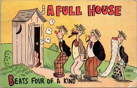 A Full House Beats Four of a Kind Comedy Postcard PC624 - £3.81 GBP