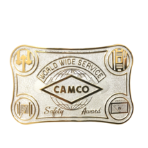 VTG Camco World Wide Service Safety Award Belt Buckle Carolina Manufactu... - £40.70 GBP