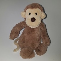 Jellycat Brown Monkey Lovey Plush Tan 11&quot; Stuffed Animal Toy Long Tail AS IS - £6.69 GBP
