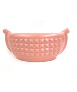 VTG Pink WING #760 PINK PLEATED ART DECO BOWL (9&quot; x 4&quot; x 4 1/2&quot;) HTF - £35.04 GBP