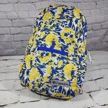 Columbia Floral Backpack Blue Yellow Carry Tote Bag  - £23.34 GBP