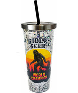 Bigfoot Sasquatch 21324 Hide &amp; Seek Champion Glitter Tumbler Cup w/ Stra... - $474.94 MXN