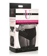 Strap U Laced Seductress Lace Crotchless Panty Harness w/Garter Straps B... - $746.96 MXN