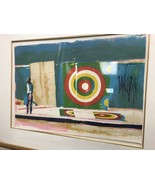 Nicola Simbari &#39;Target&#39; Silkscreen 1969 Pencil Signed #40 / 125 Ltd Edition - $342.63 CAD