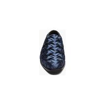 Stacy Adams Savoir Plain Toe Satin Slip On X-cross Texture Shoes Navy 25611-410 image 6