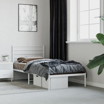  Bed Frame White Steel Twin Bed Frame Rectangular Traditional - $2,738.03 MXN