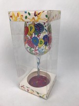 Happy Birthday To You Bottom&#39;s Up Wine Glass  Great Deal. - £7.88 GBP