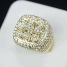 2CtRound Coupe Imitation Diamant Alliance Homme Bague 14K or Jaune Plaqué - £150.38 GBP