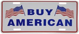Buy American White 6&quot;x12&quot; Aluminum License Plate - $4.89