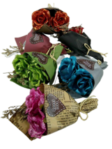 Mini Flower Bouquet Refrigerator Gift Magnets Mixed Pack of 10 pieces - £19.33 GBP