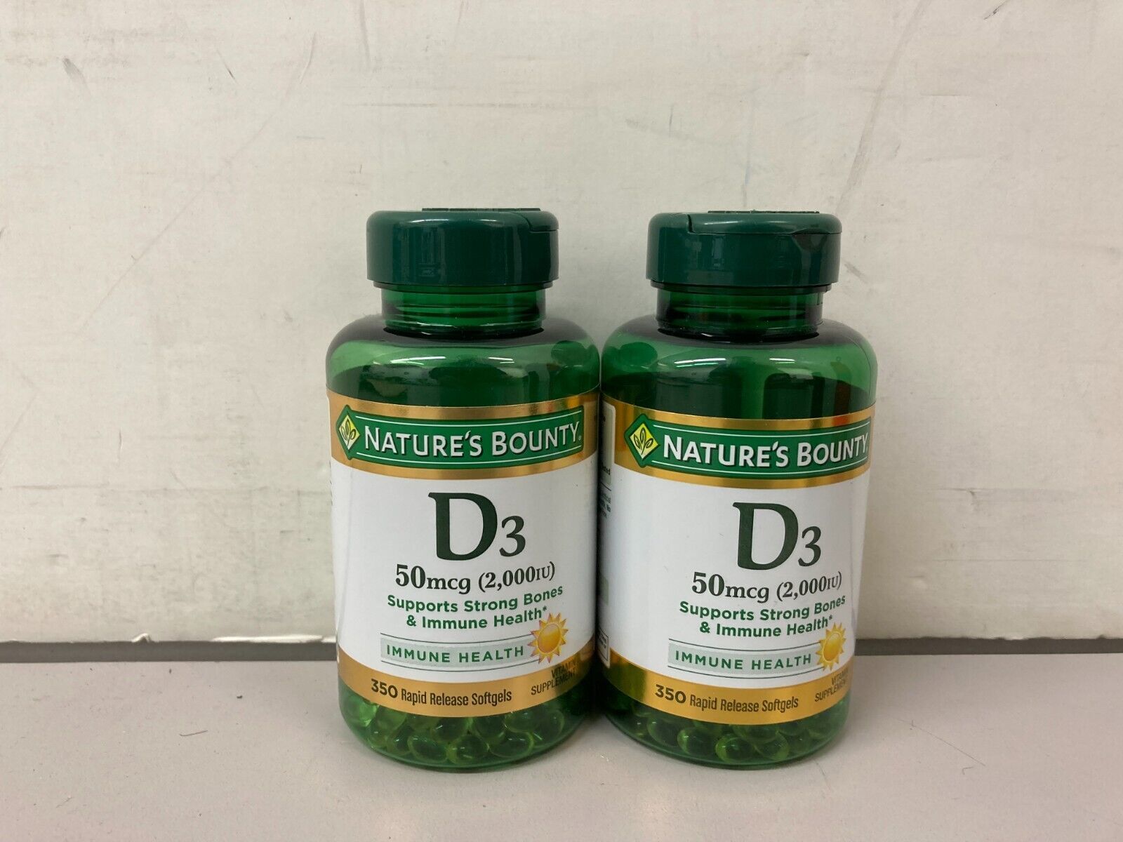 Lot of 2 Nature's Bounty D3 Immune Health Vitamins 700 Total Softgels 4/25+ - $28.93