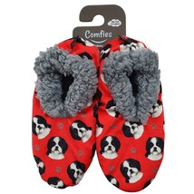 Shih Tzu Blk  Dog Slippers Comfies Unisex Soft Lined Animal Print Bootie... - $18.80