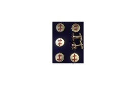 Scottish Rite 33rd Degree Masonic Button Covers Tux Set - £35.96 GBP